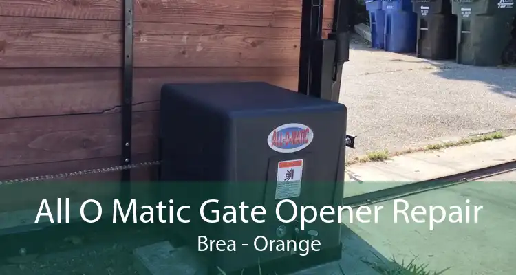 All O Matic Gate Opener Repair Brea - Orange